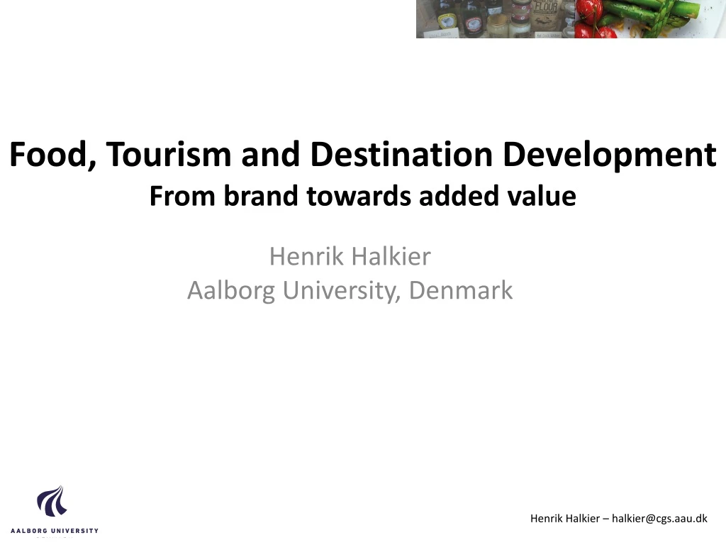 food tourism and destination development from brand towards added value