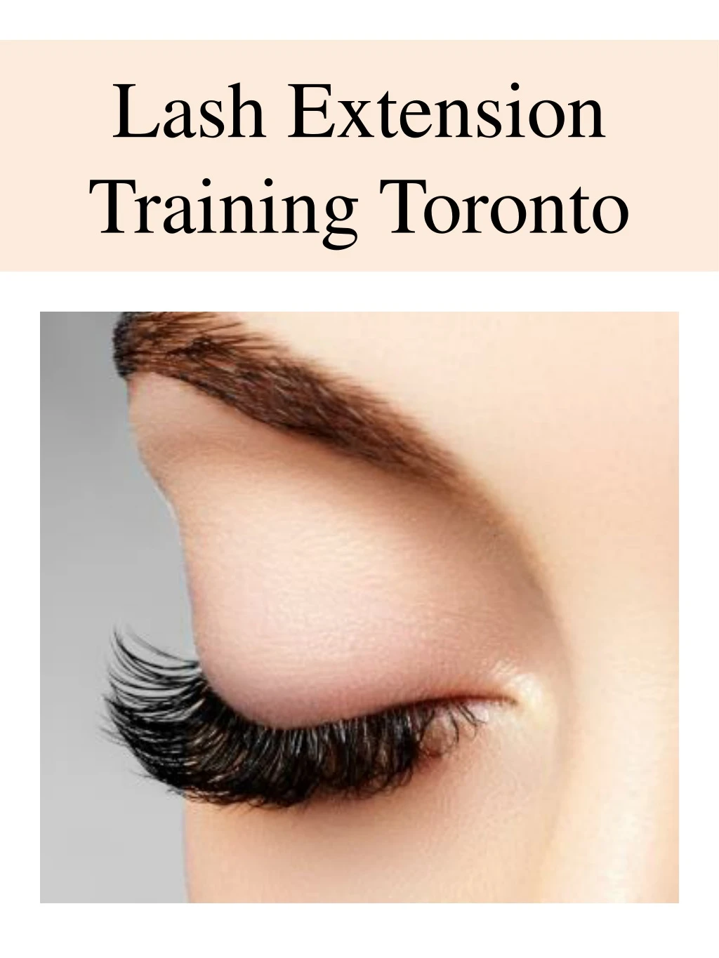 lash extension training toronto