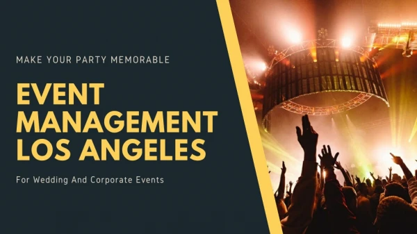 Event Management Los Angeles | Corporate & Wedding Events