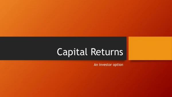 Capital Returns