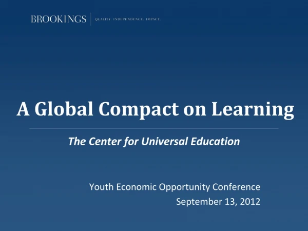 A Global Compact on Learning