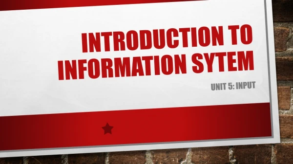 Introduction to information sytem