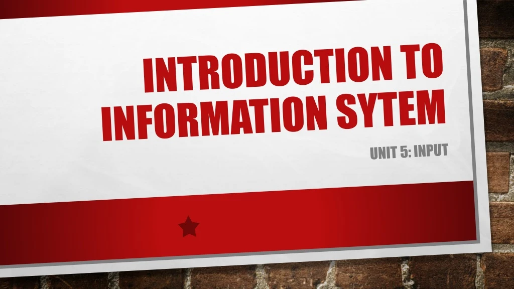 introduction to information sytem