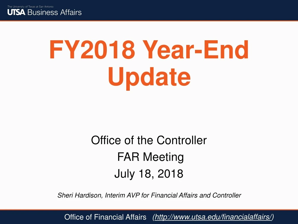 fy2018 year end update