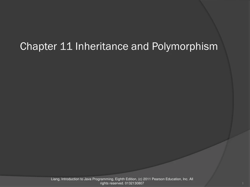 chapter 11 inheritance and polymorphism