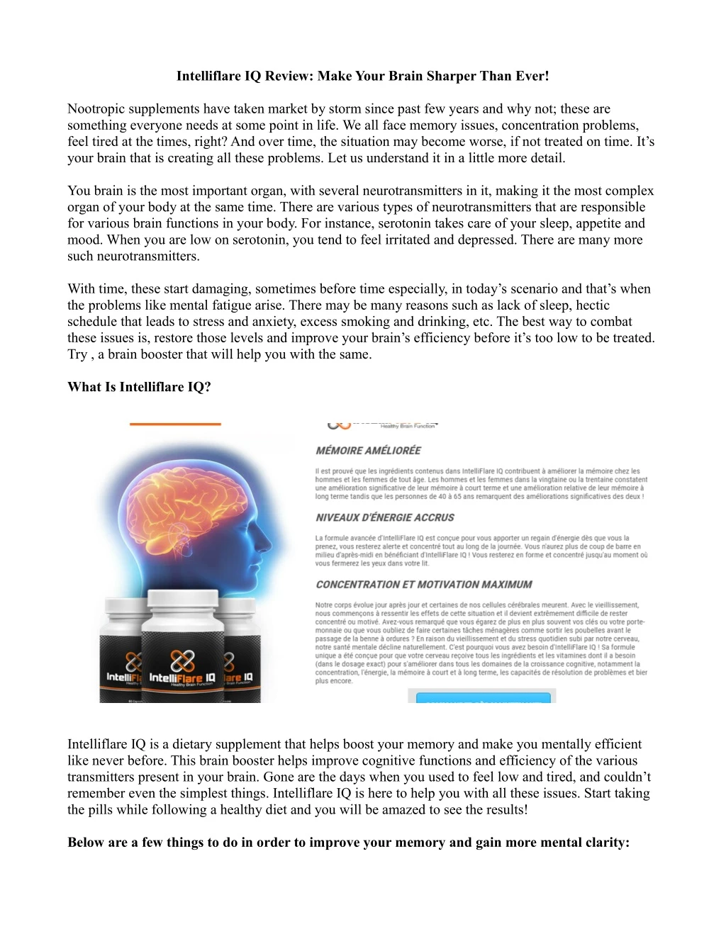 intelliflare iq review make your brain sharper