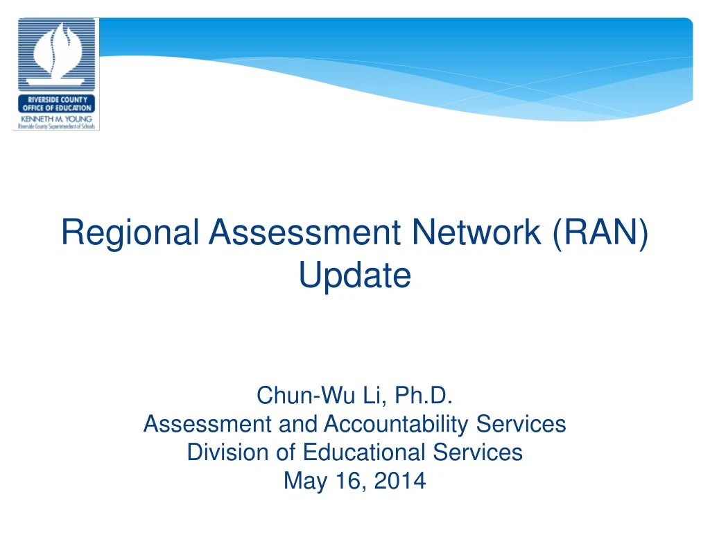 regional assessment network ran update chun