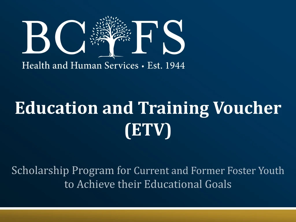 education and training voucher etv