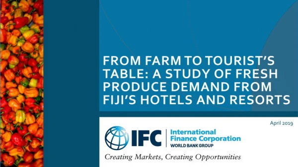From Farm to Tourist’s Table: A study of fresh produce demand from Fiji’s hotels and resorts