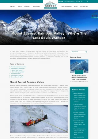 Mount Everest Rainbow Valley | Where The Lost Souls Wander - slide 1