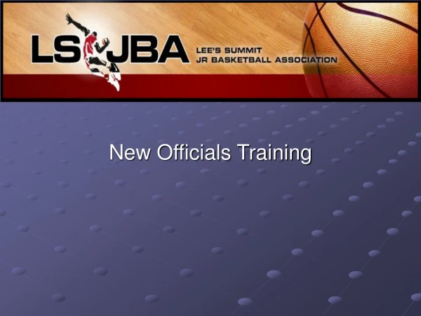 New Officials Training