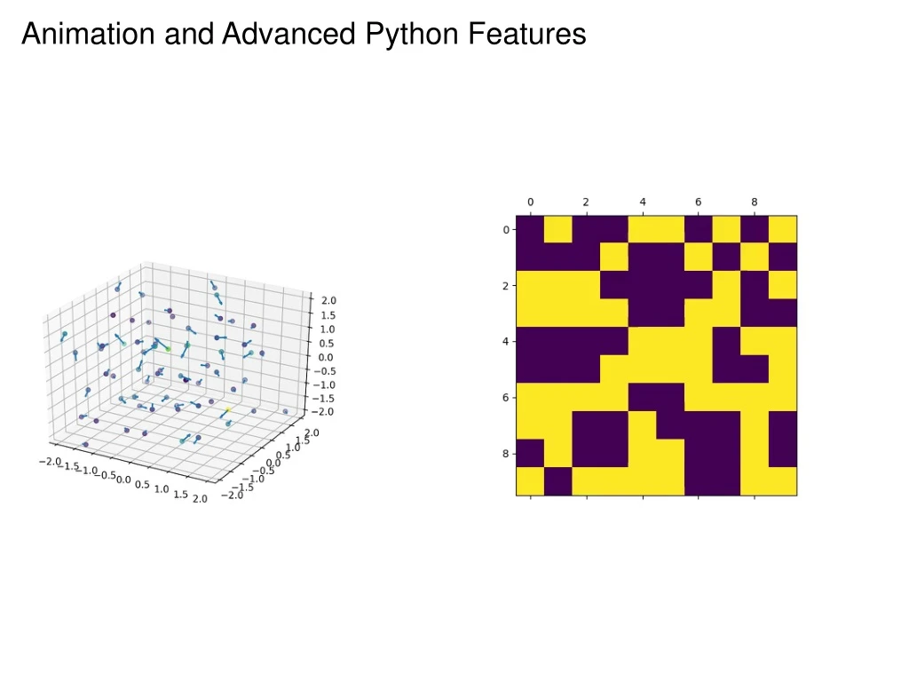 animation and advanced python features