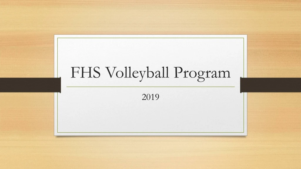 fhs volleyball program