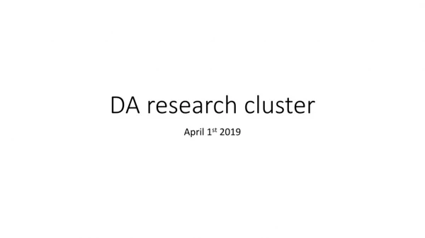 DA research cluster