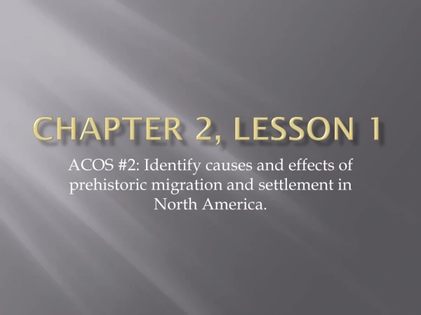 Chapter 2, Lesson 1