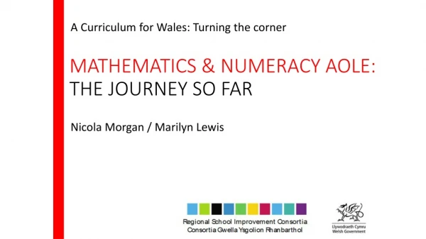 Mathematics &amp; Numeracy AoLE: The journey so far