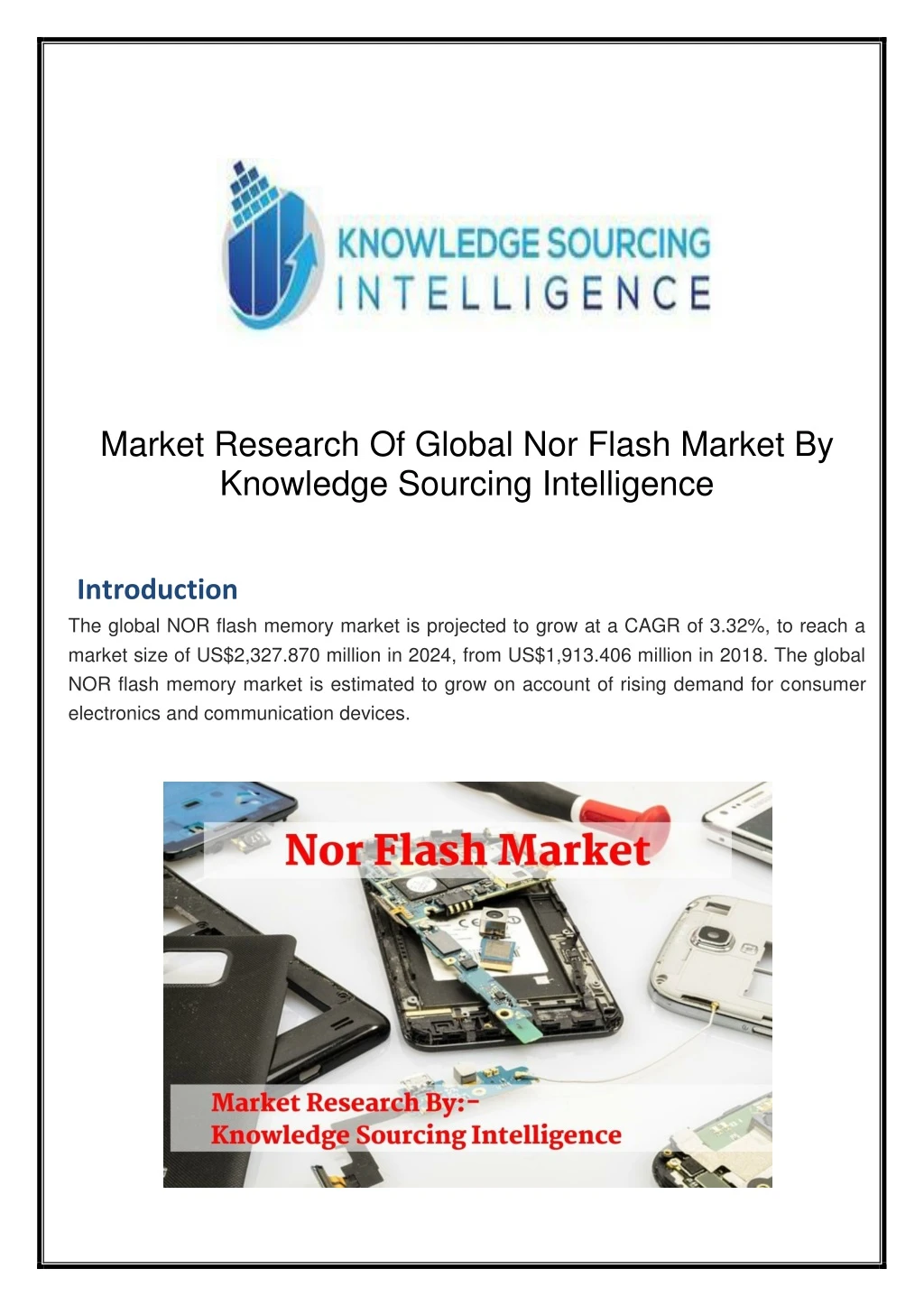 market research of global nor flash market