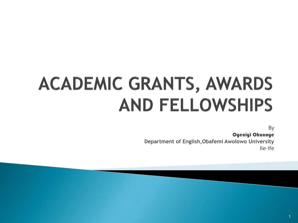 academic grants awards and fellowships