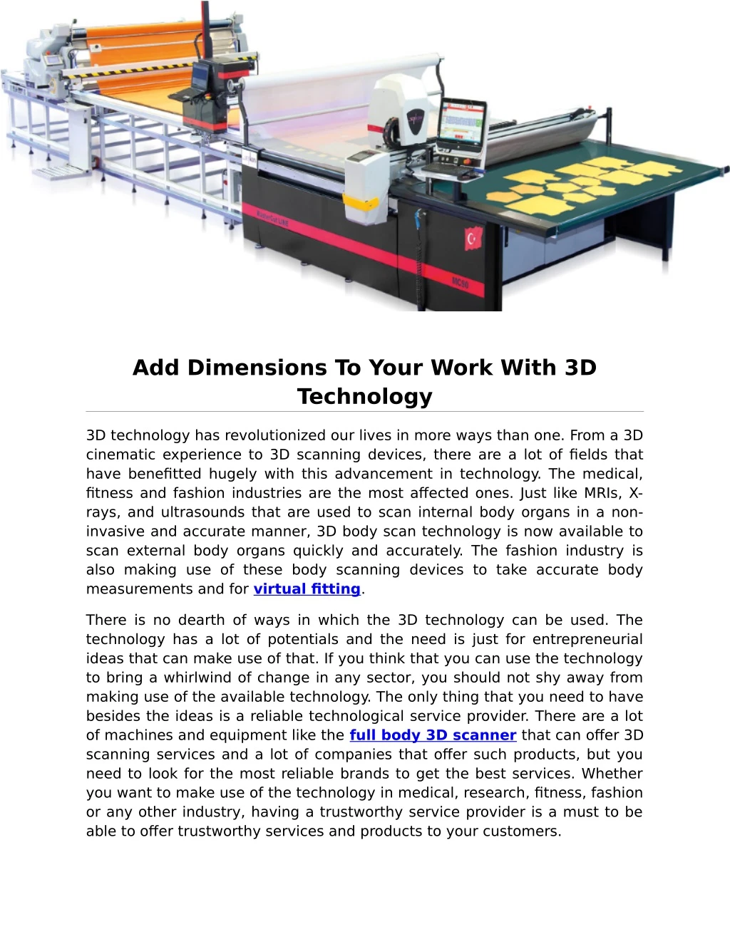 add dimensions to your work with 3d technology