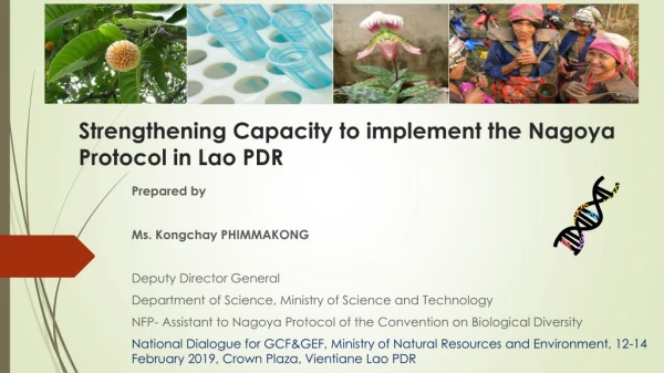 Strengthening Capacity to implement the Nagoya Protocol in Lao PDR
