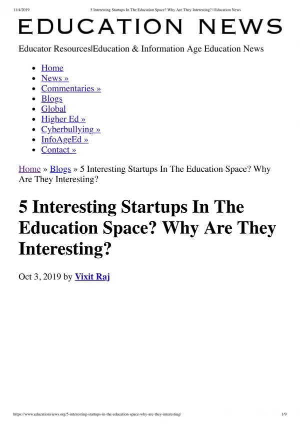 5 interesting startups in the education space why are they interesting