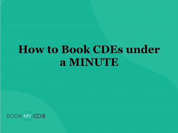 Continuing Dental Education-BookMyCDE CDE