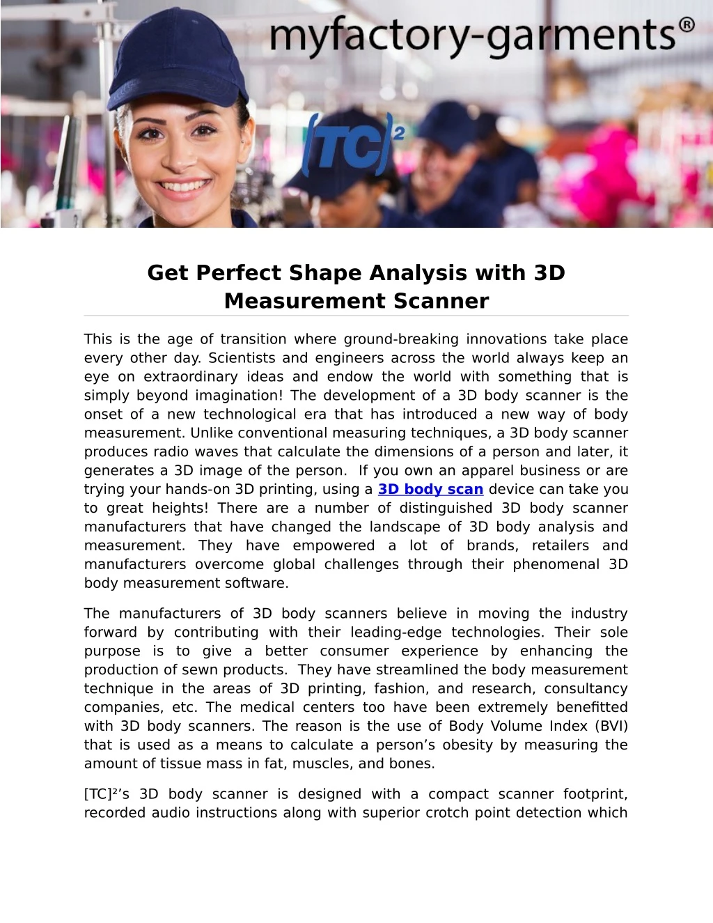 get perfect shape analysis with 3d measurement