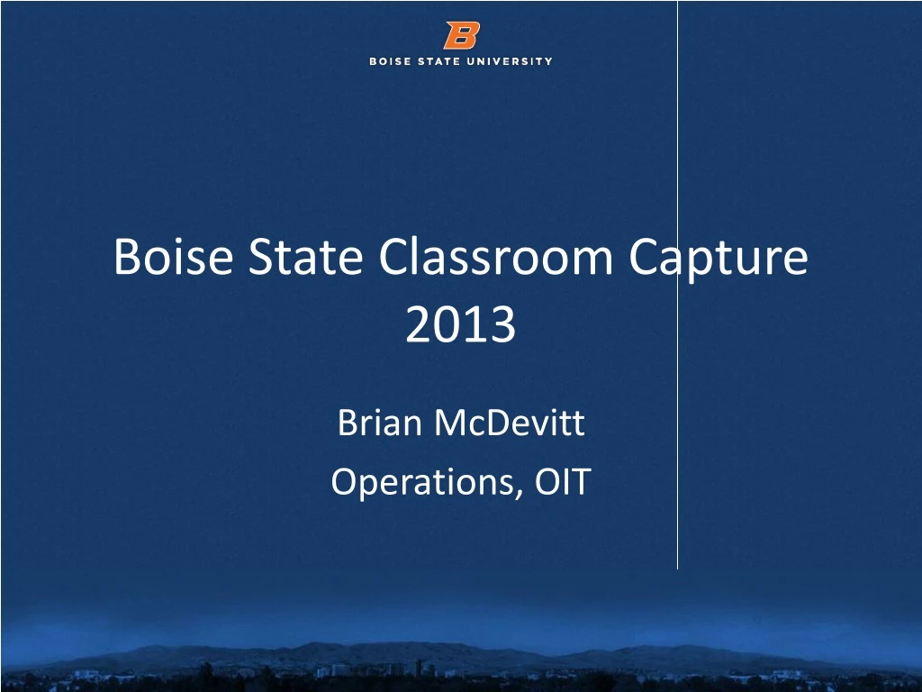 boise state classroom capture 2013