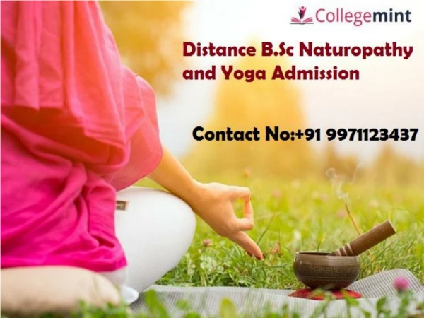 Distance B.Sc Naturopathy and Yoga Admission