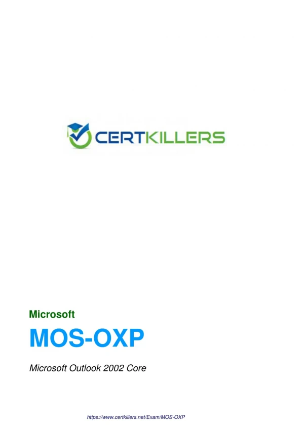 MOS-OXP entrance exam { exam prep }