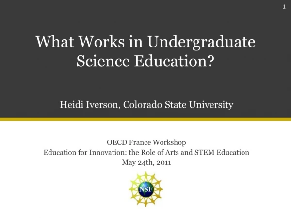 What Works in Undergraduate Science Education?