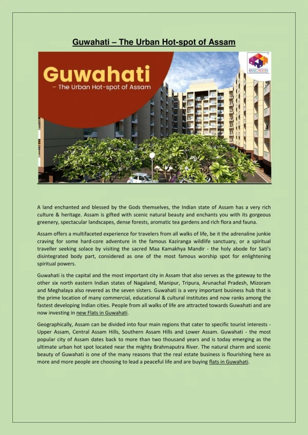 Guwahati — The Urban Hot-spot of Assam