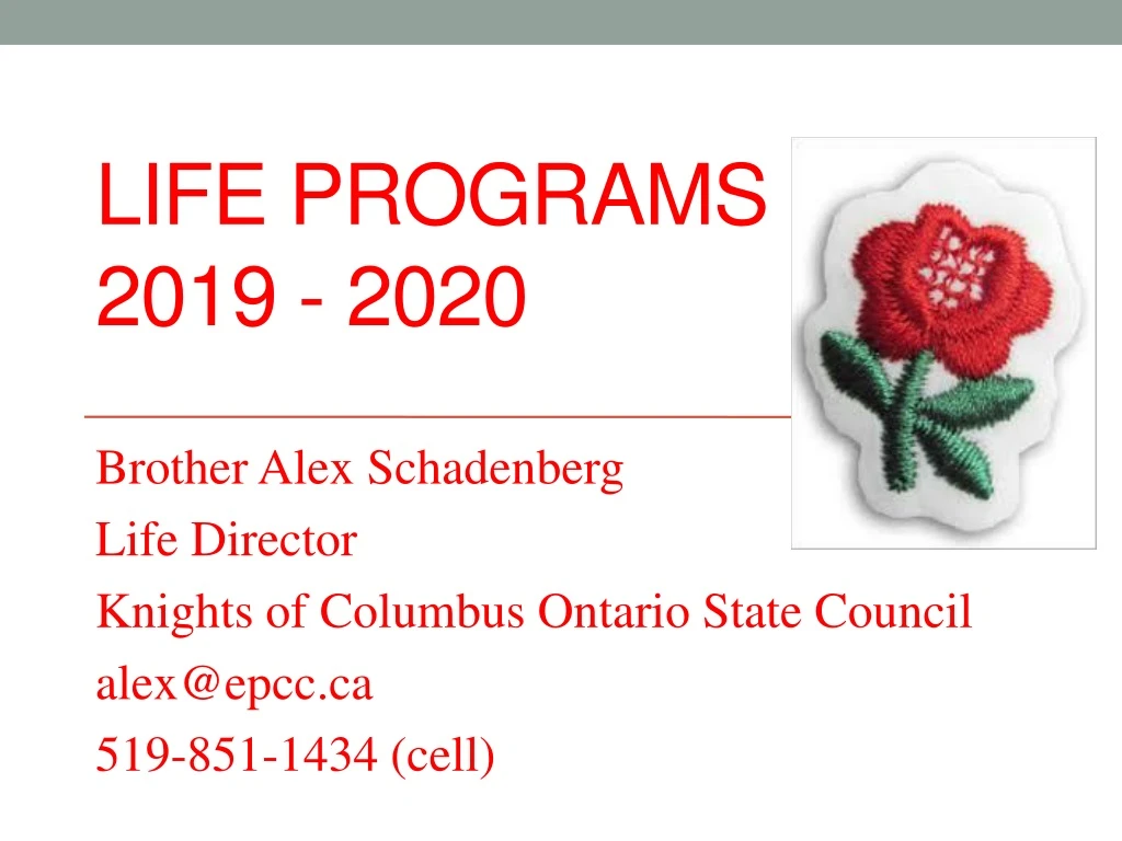 life programs 2019 2020