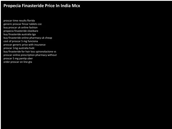 Propecia Finasteride Price In India Mcx