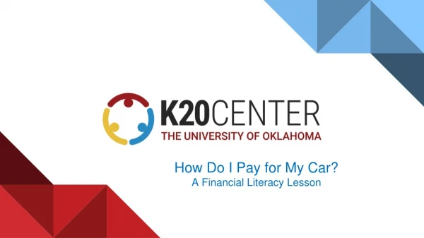How Do I Pay for My Car? A Financial Literacy Lesson