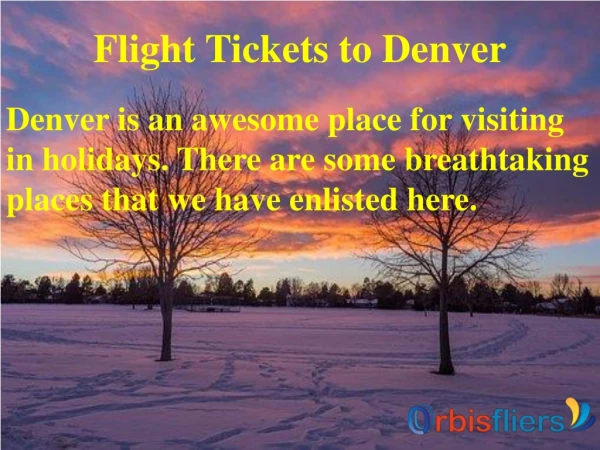 Flight Tickets to Denver