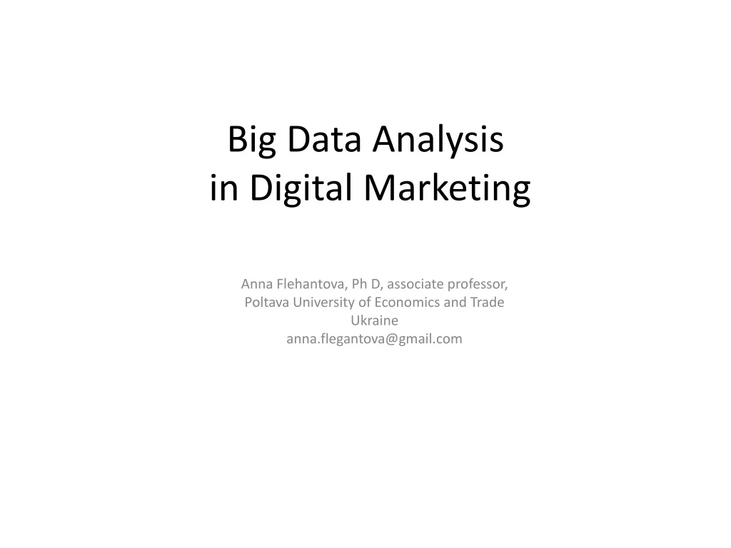 big data analysis in digital marketing