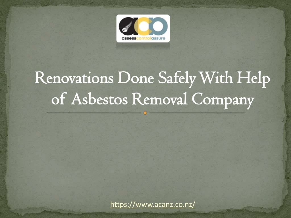 renovations done safely with help of asbestos
