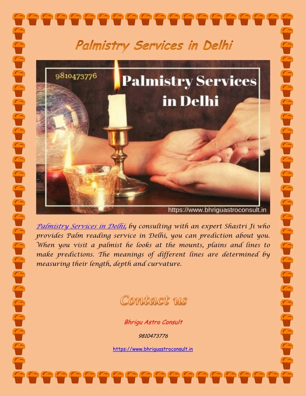 palmistry services in delhi by consulting with