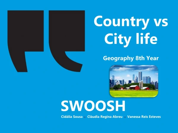 Country vs City life Geography 8th Year