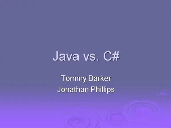 Java vs. C