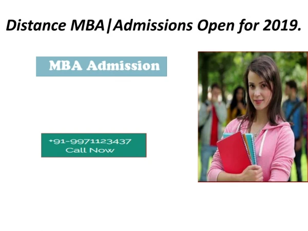 Distance MBA|Admissions Open for 2019.