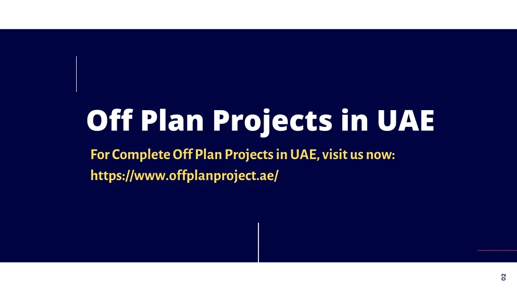 off plan projects in uae for complete off plan
