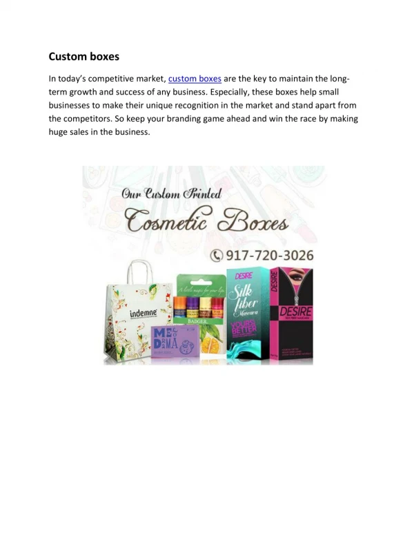 custom boxes