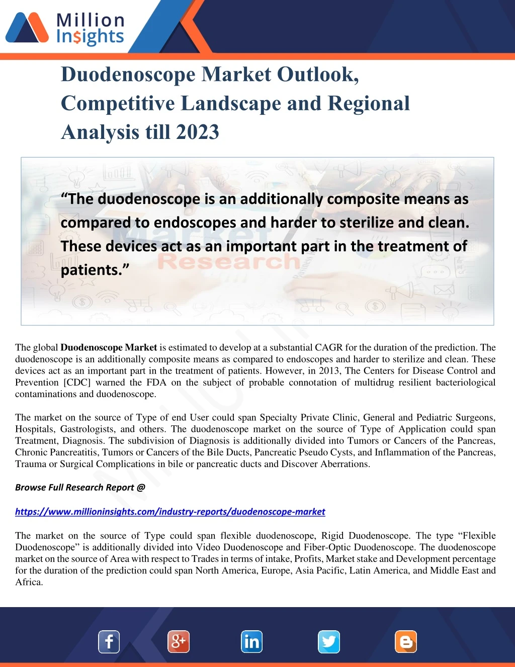 duodenoscope market outlook competitive landscape