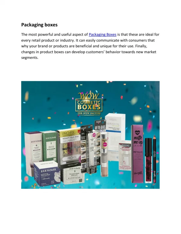 packaging boxes