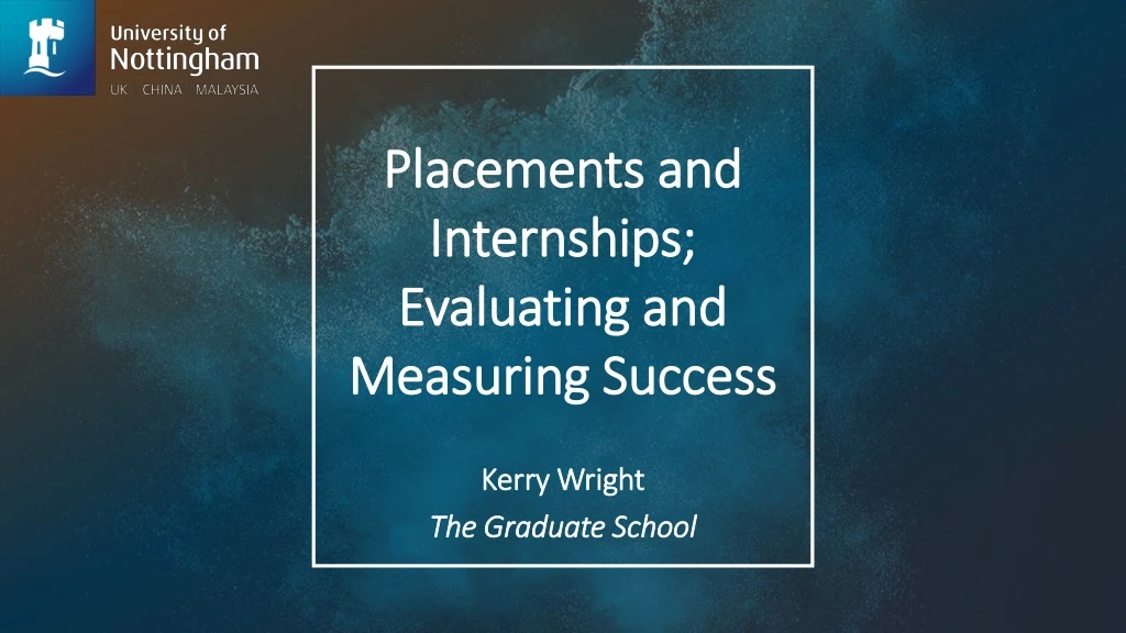 placements and internships evaluating and measuring success