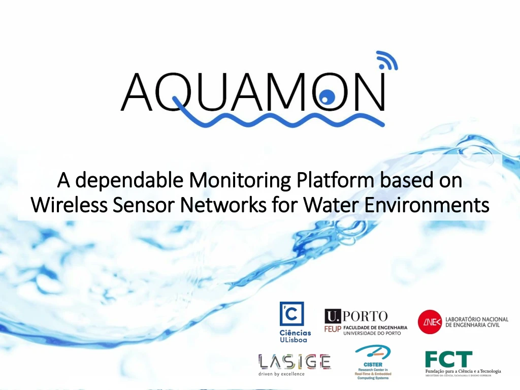 a dependable monitoring platform based on wireless sensor networks for water environments