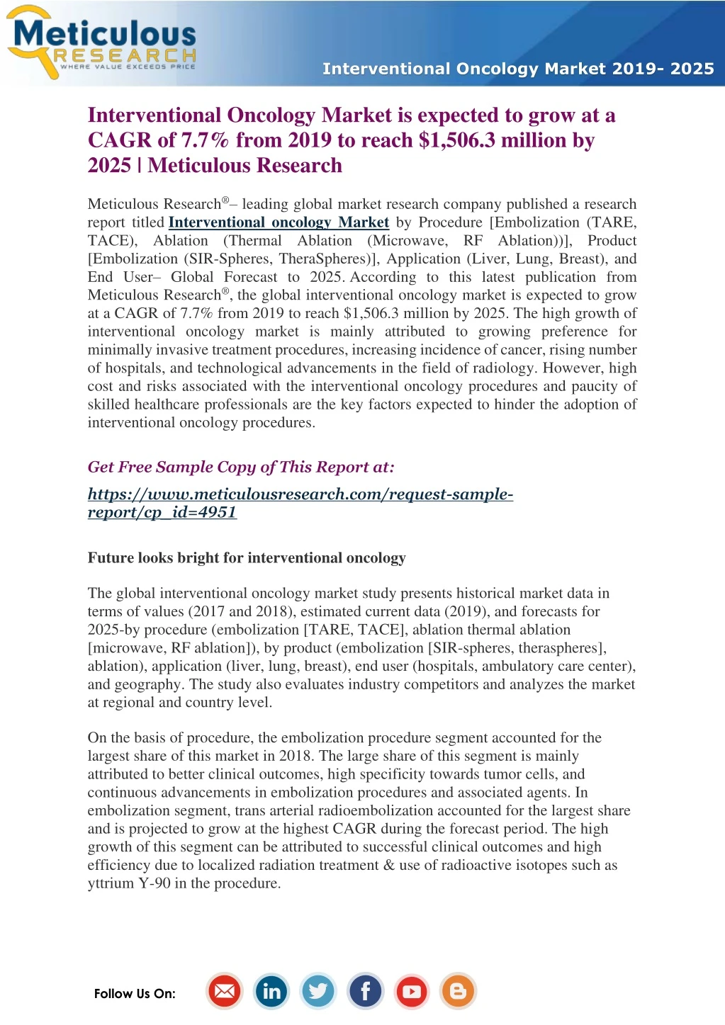 interventional oncology market 2019 2025