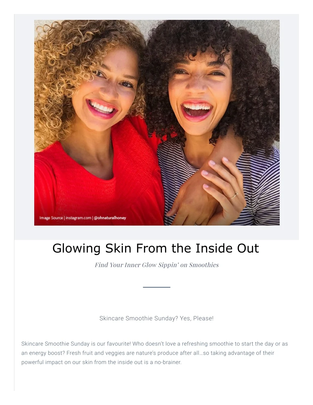 glowing skin from the inside out